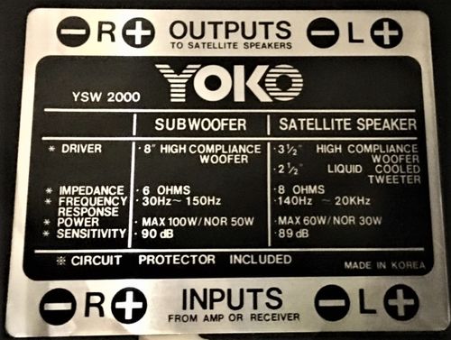 Suspension YOKO YSW 2000